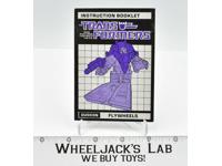 Flywheels Action Figure Instruction Manual Booklet 1987 Hasbro G1 Transformers