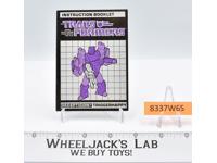 Triggerhappy TARGETMASTER Action Figure Instruction Manual 1987 G1 Transformers