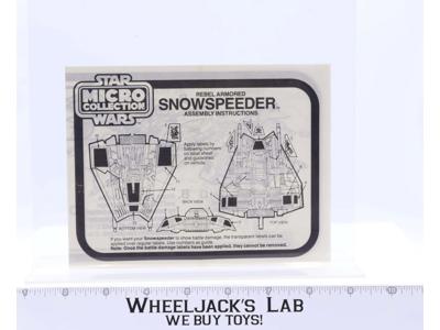 Rebel Armored Snowspeeder Instructions Micro Collection ORIGINAL 1982 Star Wars