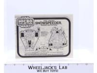 Rebel Armored Snowspeeder Instructions Micro Collection ORIGINAL 1982 Star Wars