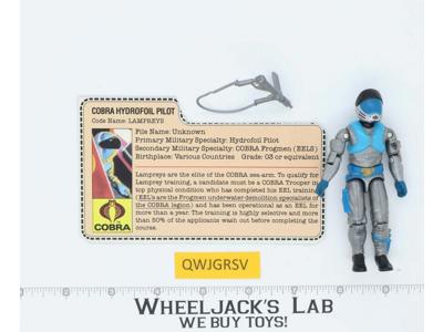 Lampreys V1 100% Complete G.I. Joe 1985 Hasbro Vintage Action Figure