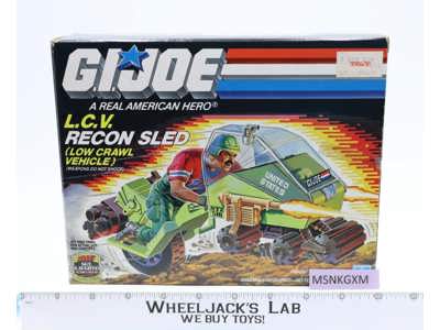L.C.V. Recon Sled 100% Complete GI Joe 1986 Hasbro Vintage Action Figure Vehicle