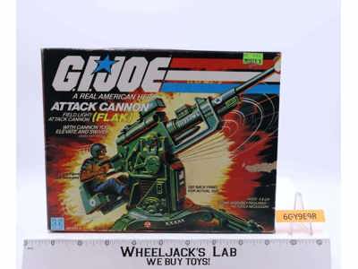 Flak Attack Cannon 100% Complete W/Box GI Joe 1982 Hasbro Vintage Action Figure