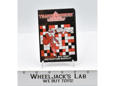 Sky High Action Figure Instruction Manual Booklet 1988 Hasbro G1 Transformers