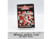 Sky High Action Figure Instruction Manual Booklet 1988 Hasbro G1 Transformers