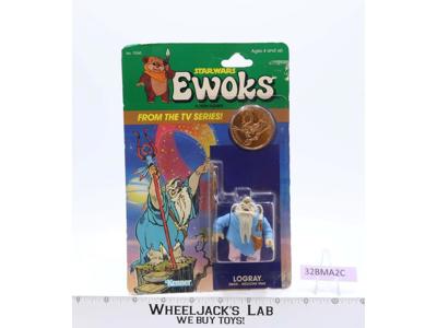 Logray Medicine Man W/Coin Star Wars Ewoks 1985 Kenner Action Figure MOSC SEALED