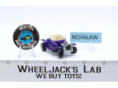 Hot Heap Purple 1968 Hot Wheels Mattel Vintage Redline RL With Button