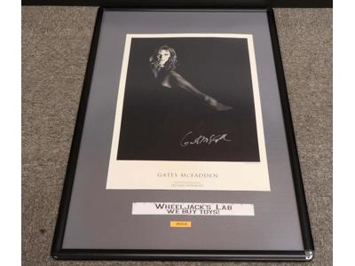 Gates McFadden Star Trek Autographed Black & White Poster 18 x 14