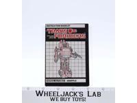 Grapple Instruction Manual Booklet Action Figure 1985 Hasbro G1 Transformers