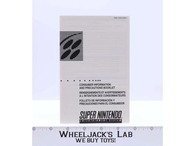 Super Nintendo SNES Consumer Information and Precautions Booklet Only USA/ CAN
