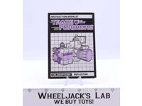 Reflector Action Figure Instruction Manual Booklet 1985 Hasbro G1 Transformers