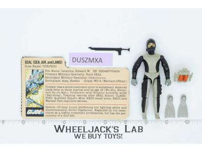 Torpedo V1 100% Complete G.I. Joe Hasbro 1983 Hasbro Vintage Action Figure