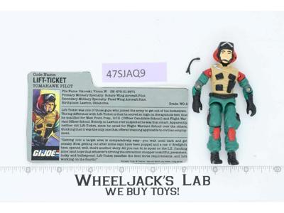 Lift Ticket V1 100% Complete 1986 G.I. Joe Hasbro Vintage Action Figure
