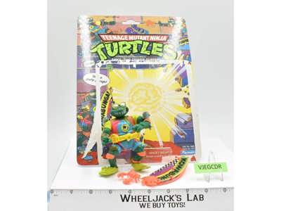 Mike, The Sewer Surfer W/Cardback 100% Complete TMNT 1990 Playmates Figure