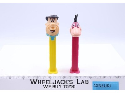 The Flintstones EMPTY Pez Candy Dispensers Fred & Dino Hanna-Barbera