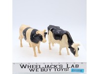 Holstein Bull and Dairy Cow Nylint Corp Vintage Hard Plastic 8" Black and White