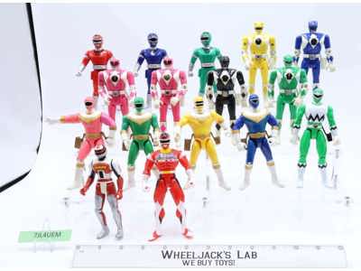 Lot of 16 Power Rangers 1990's 4-6" Bandai Action Figures