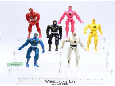 Lot of 6 Power Rangers 1994 6" Bandai Action Figures