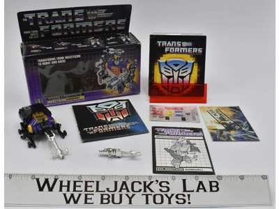 Bombshell w/ Box NR MINT FIG & UNUSED STICKERS 1985 Vintage G1 Transformers