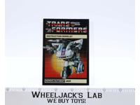 Jazz Instruction Manual Booklet Action Figure 1984 Hasbro G1 Transformers