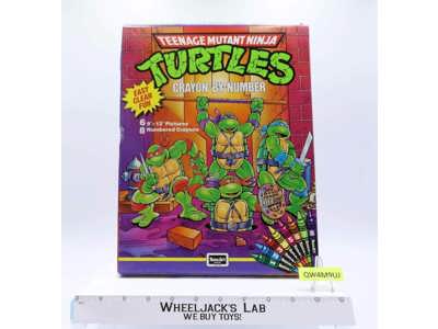 Crayon-By-Number Teenage Mutant Ninja Turtle 1989 RoseArt NEW MIB