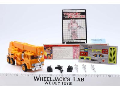 Grapple 100% Complete UNUSED STICKERS 1985 Vintage G1 Transformers Action Figure