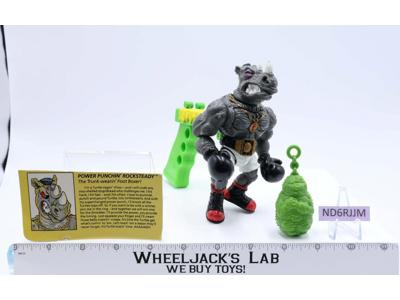 Power Punchin' Rocksteady Complete Smash 'Em Bash 'Em TMNT Turtles 1992 Playmate