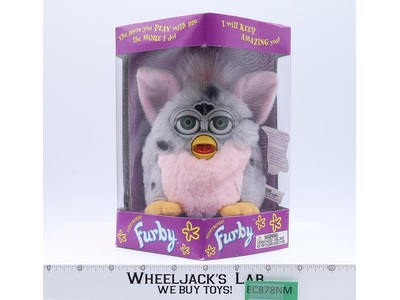 ELECTRONIC Furby GRAY PINK BLACK SPOTS 1998 Tiger Electronics NEW SEALED
