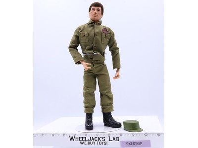 GI Joe Talking Man of Action WORKS Flocked Brown Hair 12" 1964 Hasbro Figure