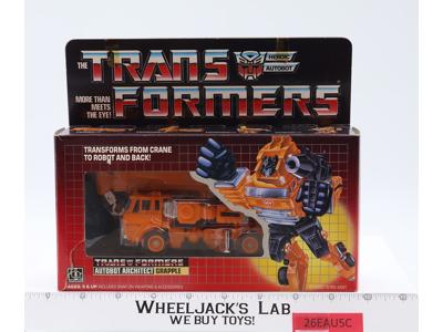 Grapple 100% Complete W/ Box + Insert G1 Transformers 1985 Hasbro Action Figure