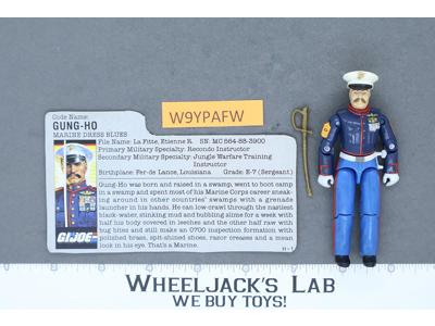 Gung Ho V2 Marine Dress Blues 1987 100% GI Joe Hasbro Action Figure Vintage