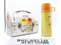 Silver Metal Dome Top Lunch Box W/ THERMOS Aladdin Vintage Workers Lunch Pail