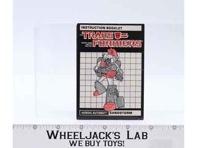 Sandstorm Action Figure Instruction Manual Booklet 1986 Hasbro G1 Transformers
