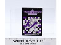 Skullgrin Action Figure Instruction Manual Booklet 1987 Hasbro G1 Transformers