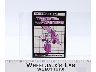 Doubledealer Instruction Manual Booklet 1987 Hasbro G1 Transformers