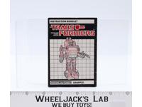 Grapple Action Figure Instruction Manual Booklet 1985 G1 Transformers