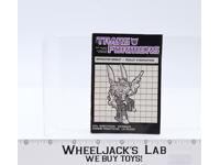 Kickback FRENCH CANADIAN Instruction Manual Booklet 1984 Hasbro G1 Transformers