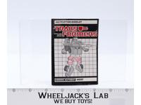 Hoist Instruction Manual Booklet Action Figure 1985 Hasbro G1 Transformers