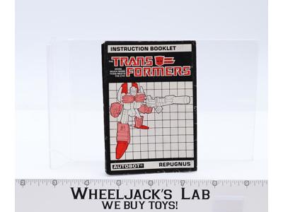 Repugnus Instruction Manual Booklet 1987 Hasbro G1 Transformers