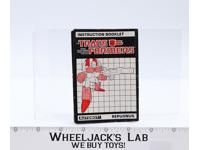 Repugnus Instruction Manual Booklet 1987 Hasbro G1 Transformers