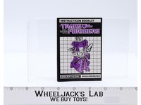 Skullcruncher Instruction Manual Booklet 1987 Hasbro G1 Transformers Vintage