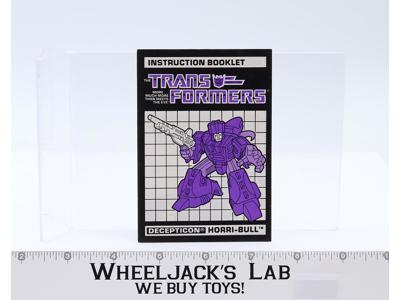 Horri-Bull Instruction Manual Booklet 1988 Hasbro G1 Transformers Action Figure