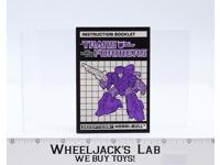 Horri-Bull Instruction Manual Booklet 1988 Hasbro G1 Transformers Action Figure