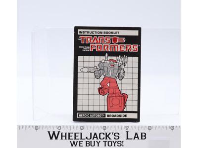 Broadside Action Figure Instruction Manual Booklet 1986 Hasbro G1 Transformers