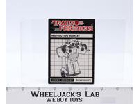 Downshift Instructions Manual Booklet 1985 Hasbro G1 Transformers Vintage Figure