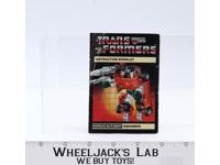 Sideswipe Action Figure Instructions Manual Booklet 1984 G1 Transformers