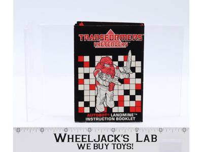 Landmine Action Figure Instruction Manual Booklet 1987 Hasbro G1 Transformers