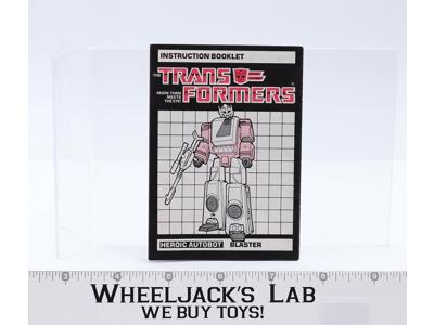 Blaster Figure Instruction Manual Booklet 1985 Vintage Hasbro G1 Transformers