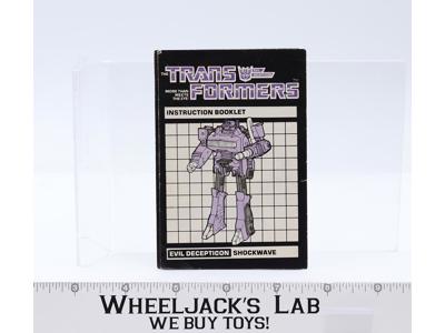 Shockwave Instruction Manual Booklet 1985 Hasbro G1 Transformers Action Figure