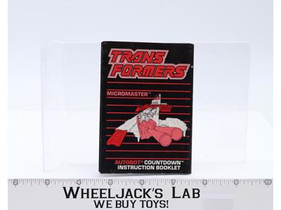 Countdown Instruction Manual Booklet 1986 Hasbro G1 Transformers